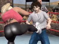 Kick in gut